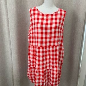 Red White Gingham Dress